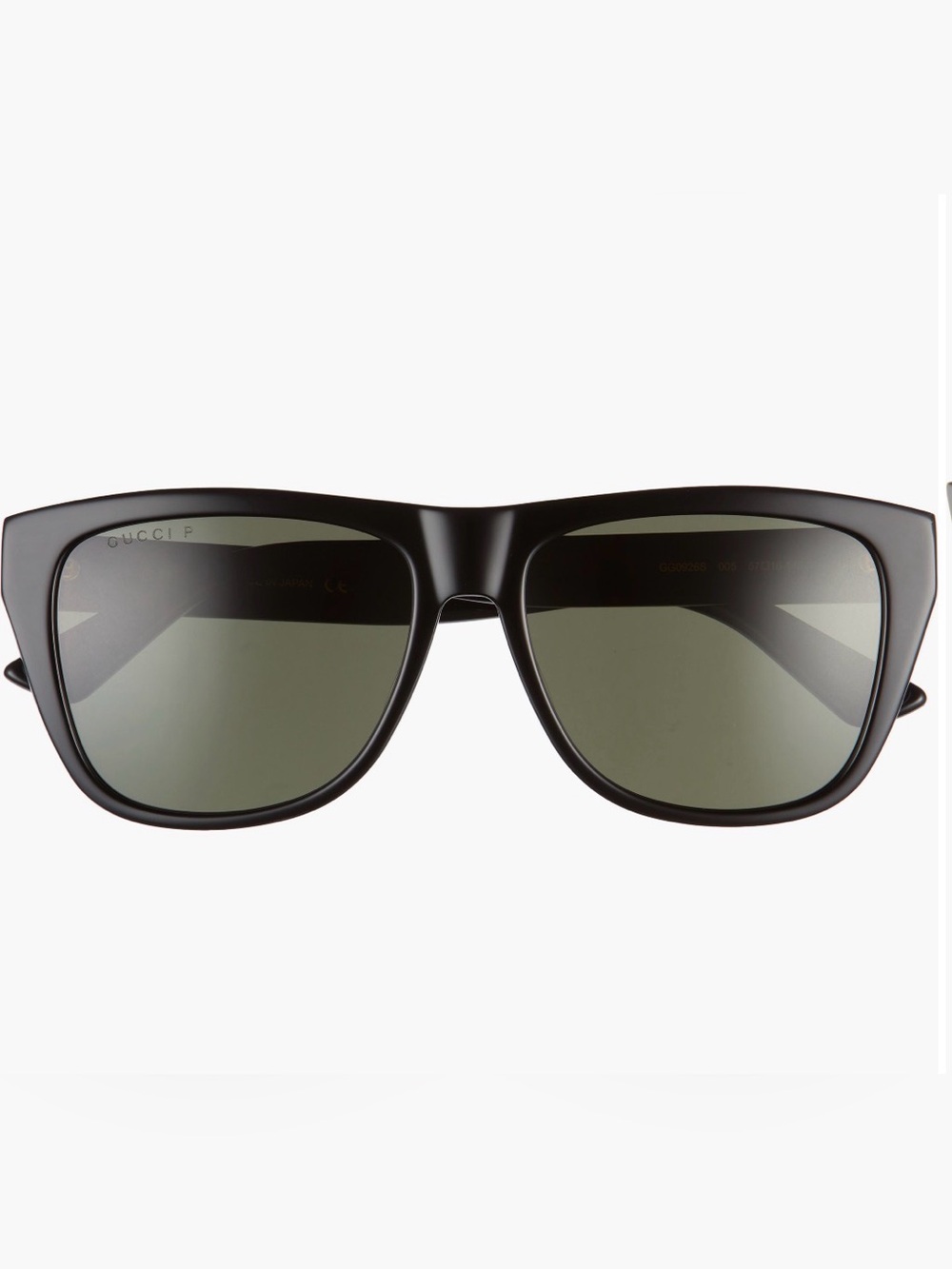 Gucci 57mm Polarized Square Sunglasses